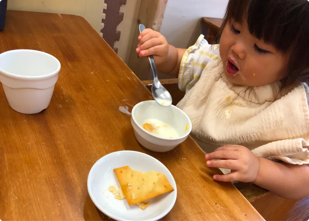 おやつタイムの様子